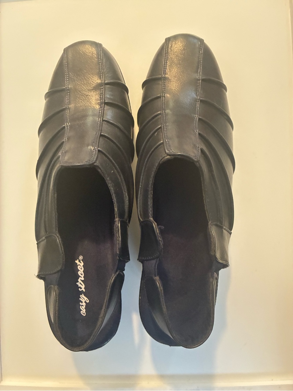 easy street Black Slip-On Men’s Dress Loafers